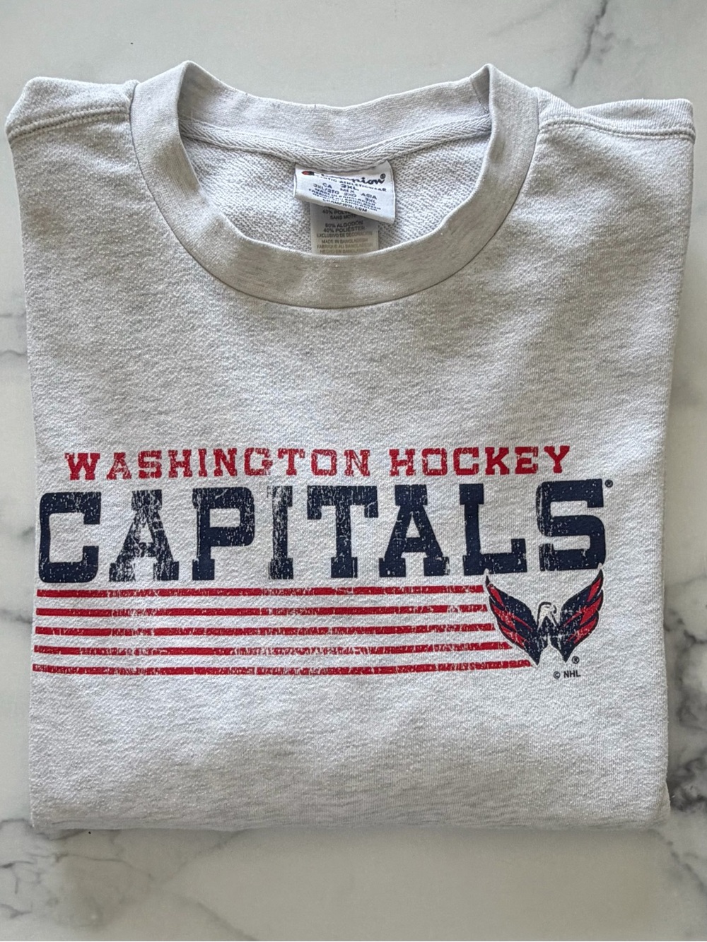 Washington Capitals NHL Crewneck Sweatshirt - White, Red & Navy